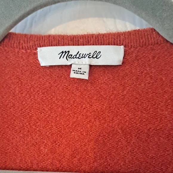 Madewell Women's Rust Open Front Cardigan - Picture 2 of 4